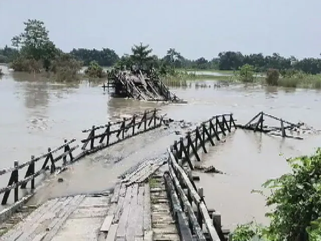 आसामको मोरिगाउँमा बाढीको अवस्था अझै नाजुक, झण्डै ४५ हजार मानिस प्रभावित