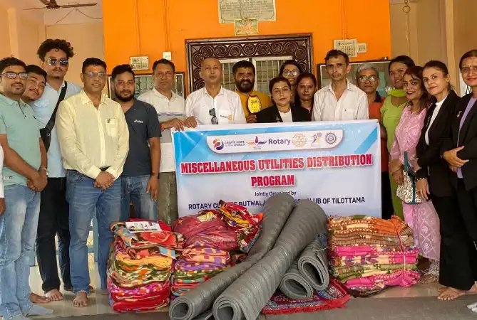 रोटरी र इनरह्वील क्लवले त्रिवेणी धाममा सहयोग सामाग्रि हस्तान्तरण